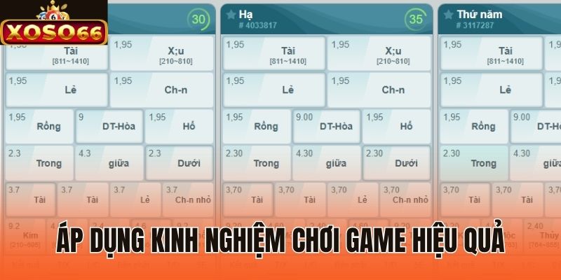 Áp dụng kinh nghiệm chơi game hiệu quả