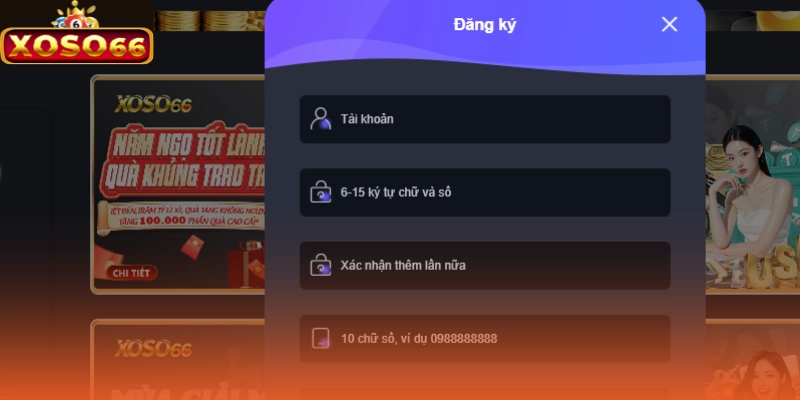 Cách đăng ký, đăng nhập xổ số 66 đơn giản