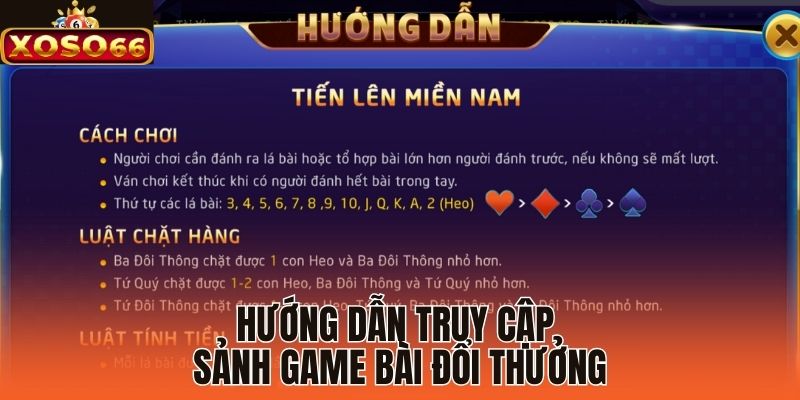 Hướng dẫn truy cập vào sảnh game bài đổi thưởng