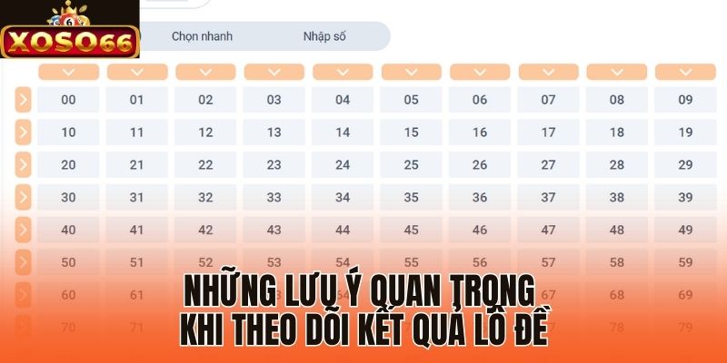 Những lưu ý quan trọng khi theo dõi kết quả lô đề
