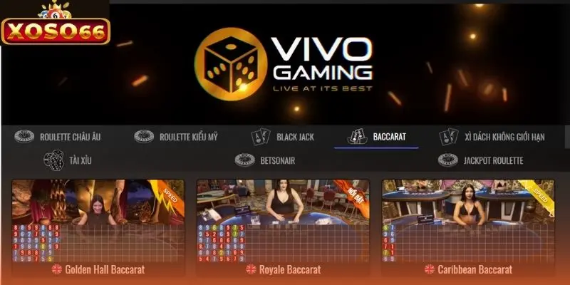 Sảnh Casino Xoso66 hợp tác nhà cung cấp game quốc tế